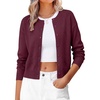 ANRABESS Cardigan Sweaters for Women 2026 Fall Outfits(Wine Red)