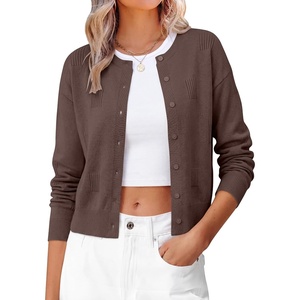 ANRABESS Cardigan Sweaters for Women 2026 Fall Outfits(Chocola)