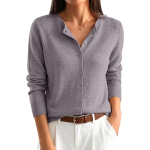 ANRABESS Cardigan Sweaters for Women Lightweight Fall Outfits(Nutmeg)