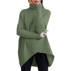 ANRABESS Women Oversized Turtleneck Sweater Batwing Tunic Tops Fall Outfits(Celadon)