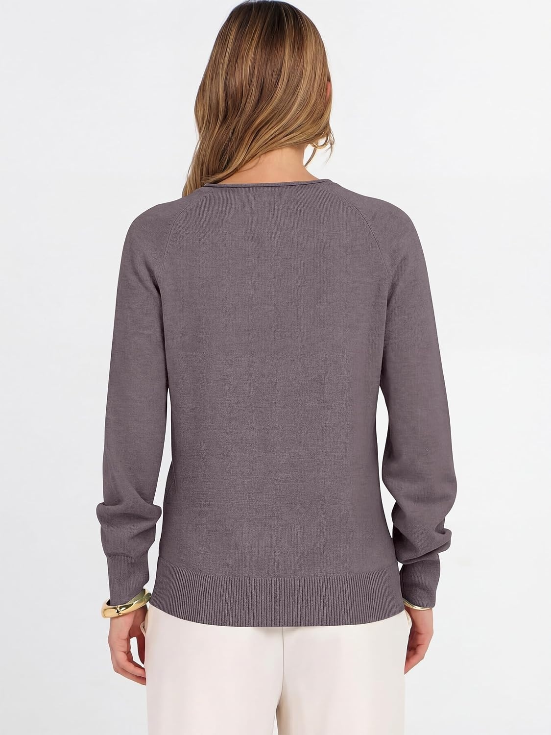 image:imageANRABESS Women Long Sleeve Rolled Neck Fall Lightweight Sweaters TopNutmeg