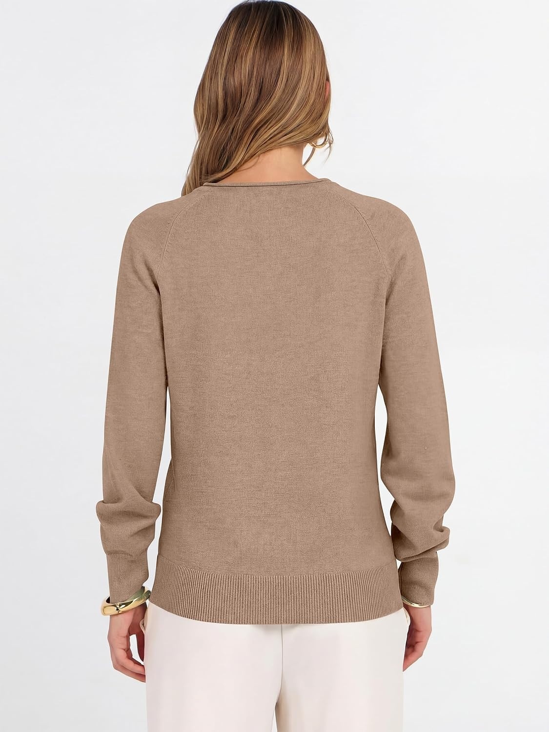 image:imageANRABESS Women Long Sleeve Rolled Neck Fall Lightweight Sweaters TopTan
