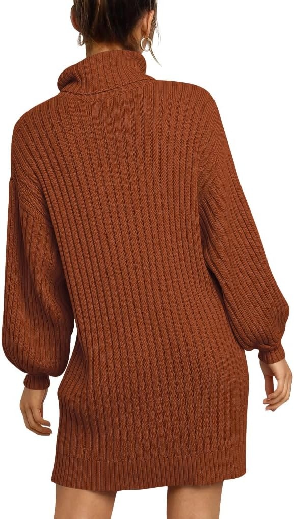 image:imageANRABESS Women Oversized Cowl Neck Fall Long Sleeve Sweater DressCaramel