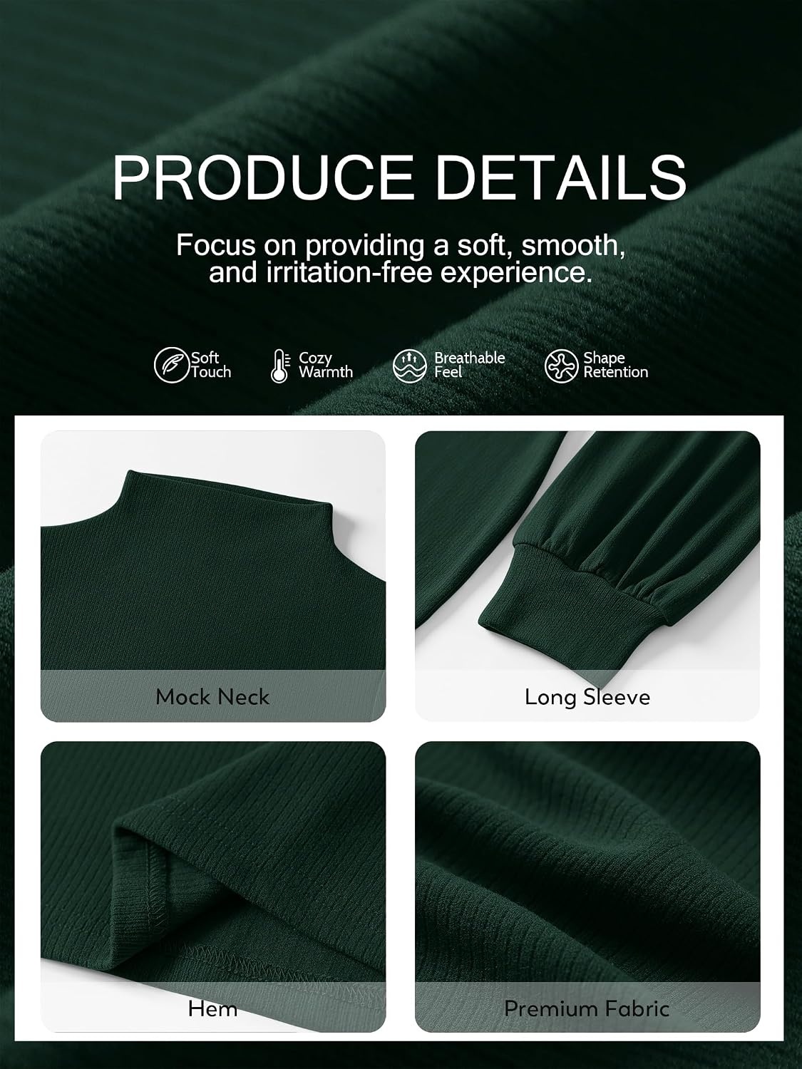 image:imageANRABESS Womens Fall Turtle Neck Long Sleeve Bodycon Mini Sweater DressesGreen