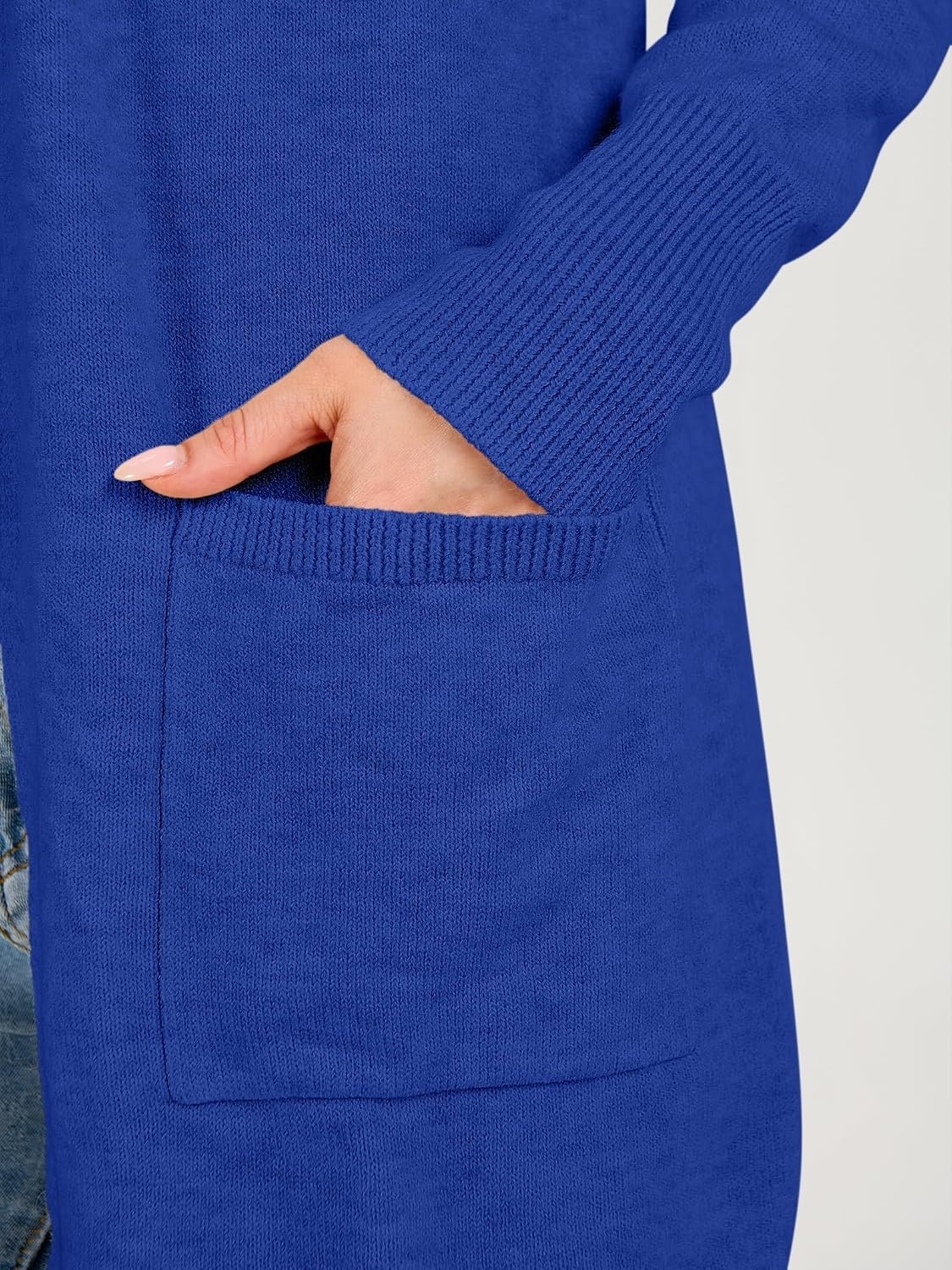 image:imageANRABESS Womens Lightweight Long Cardigan Sweaters 2026 Fall OutfitsRoyal Blue