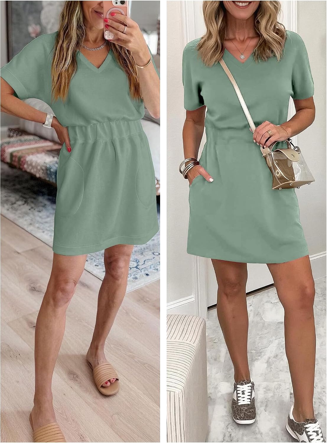 image:imageANRABESS Womens V Neck Tank Tops Sleeveless Knit Summer Sweater Shirts 2026 Trendy Business Casual Dressy Work Outfits Light Green Large
