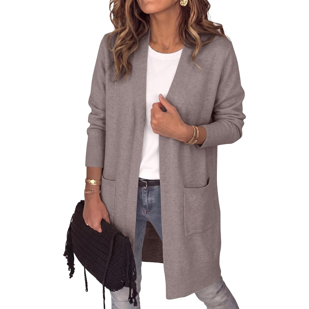 image:imageANRABESS Womens Lightweight Long Cardigan Sweaters 2026 Fall OutfitsMauve