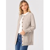 ANRABESS Cardigan Sweater for Women Button Up 2026 Fall Outfits(Almond)