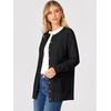 ANRABESS Cardigan Sweater for Women Button Up 2026 Fall Outfits(Black)