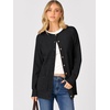ANRABESS Cardigan Sweater for Women Button Up 2026 Fall Outfits(Black)