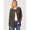ANRABESS Cardigan Sweater for Women Button Up 2026 Fall Outfits(Brown)