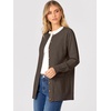 ANRABESS Cardigan Sweater for Women Button Up 2026 Fall Outfits(Brown)