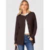 ANRABESS Cardigan Sweater for Women Button Up 2026 Fall Outfits(Coffee)