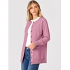 ANRABESS Cardigan Sweater for Women Button Up 2026 Fall Outfits(Coral Pink)