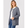 ANRABESS Cardigan Sweater for Women Button Up 2026 Fall Outfits(Dark Grey)