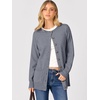 ANRABESS Cardigan Sweater for Women Button Up 2026 Fall Outfits(Dark Grey)