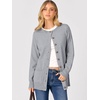 ANRABESS Cardigan Sweater for Women Button Up 2026 Fall Outfits(Grey)