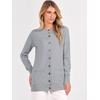 ANRABESS Cardigan Sweater for Women Button Up 2026 Fall Outfits(Grey)