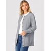 ANRABESS Cardigan Sweater for Women Button Up 2026 Fall Outfits(Grey)