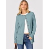 ANRABESS Cardigan Sweater for Women Button Up 2026 Fall Outfits(Light Blue)