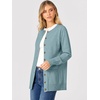 ANRABESS Cardigan Sweater for Women Button Up 2026 Fall Outfits(Light Blue)