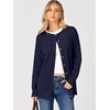 ANRABESS Cardigan Sweater for Women Button Up 2026 Fall Outfits(Navy Blue)