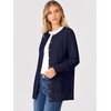 ANRABESS Cardigan Sweater for Women Button Up 2026 Fall Outfits(Navy Blue)