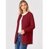 ANRABESS Cardigan Sweater for Women Button Up 2026 Fall Outfits(Red)