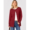 ANRABESS Cardigan Sweater for Women Button Up 2026 Fall Outfits(Red)