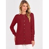 ANRABESS Cardigan Sweater for Women Button Up 2026 Fall Outfits(Red)