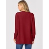 ANRABESS Cardigan Sweater for Women Button Up 2026 Fall Outfits(Red)