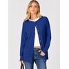 ANRABESS Cardigan Sweater for Women Button Up 2026 Fall Outfits(Royal Blue)