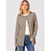 ANRABESS Cardigan Sweater for Women Button Up 2026 Fall Outfits(Tan)