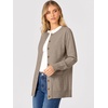 ANRABESS Cardigan Sweater for Women Button Up 2026 Fall Outfits(Tan)