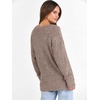 ANRABESS Ribbed V Neck Long Sleeve Shirts for Women(Khaki)