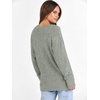 ANRABESS Ribbed V Neck Long Sleeve Shirts for Women(Light Green)