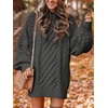 ANRABESS Sweater Dress for Women Oversized Cable Knit Fall Long Sleeve(Deep Gray)