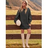 ANRABESS Sweater Dress for Women Oversized Cable Knit Fall Long Sleeve(Deep Gray)