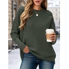 ANRABESS Women Fall Oversized Long Batwing Sleeve Ribbed Sweaters(Army Green)