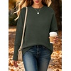 ANRABESS Women Fall Oversized Long Batwing Sleeve Ribbed Sweaters(Army Green)