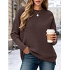 ANRABESS Women Fall Oversized Long Batwing Sleeve Ribbed Sweaters(Coffee)