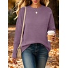 ANRABESS Women Fall Oversized Long Batwing Sleeve Ribbed Sweaters(Light Purple)