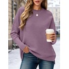 ANRABESS Women Fall Oversized Long Batwing Sleeve Ribbed Sweaters(Light Purple)