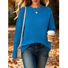 ANRABESS Women Fall Oversized Long Batwing Sleeve Ribbed Sweaters(Royal Blue)