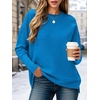 ANRABESS Women Fall Oversized Long Batwing Sleeve Ribbed Sweaters(Royal Blue)