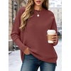ANRABESS Women Fall Oversized Long Batwing Sleeve Ribbed Sweaters(Rust)
