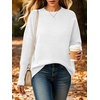 ANRABESS Women Fall Oversized Long Batwing Sleeve Ribbed Sweaters(White)