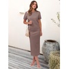 ANRABESS Women’s 2 Piece Striped Sweater Skirt Set(Nutmeg)