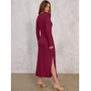 ANRABESS Women’s Fall Long Sleeve Casual Maxi Dress(Burgundy)