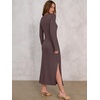 ANRABESS Women’s Fall Long Sleeve Casual Maxi Dress(Coffee)